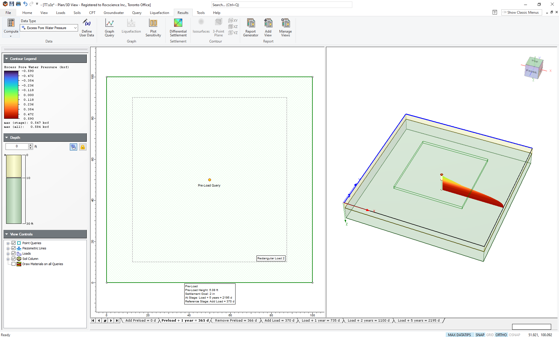 2D and 3D View of Model