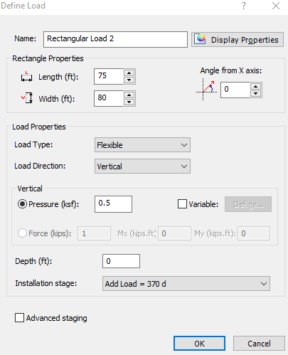 Define Load dialog