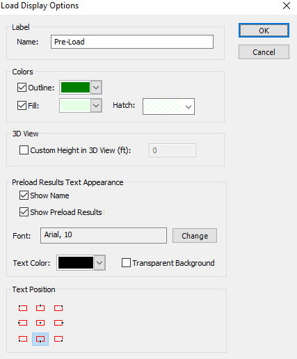 Load Display Options dialog