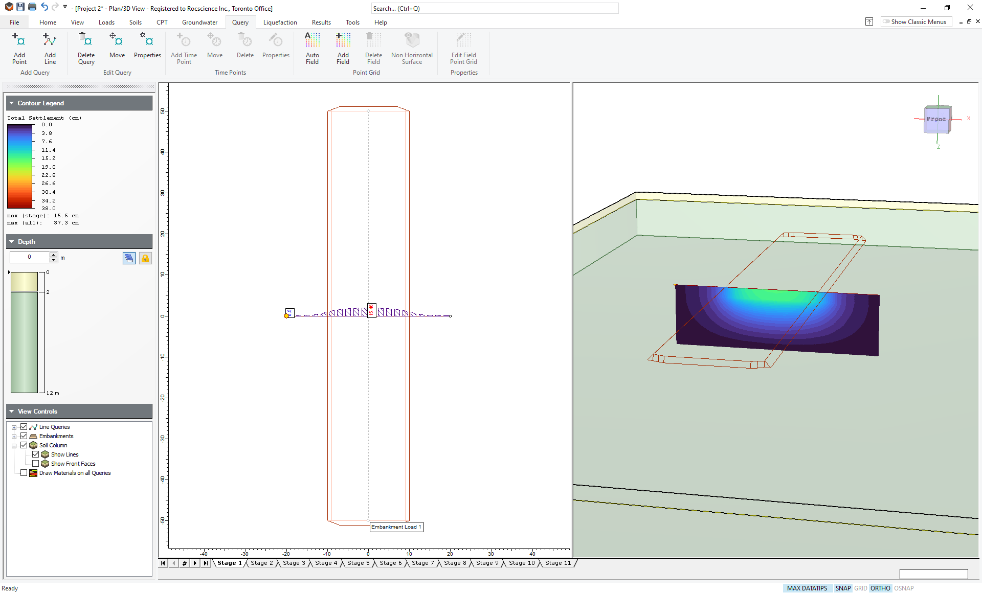 2D and 3D View of Model