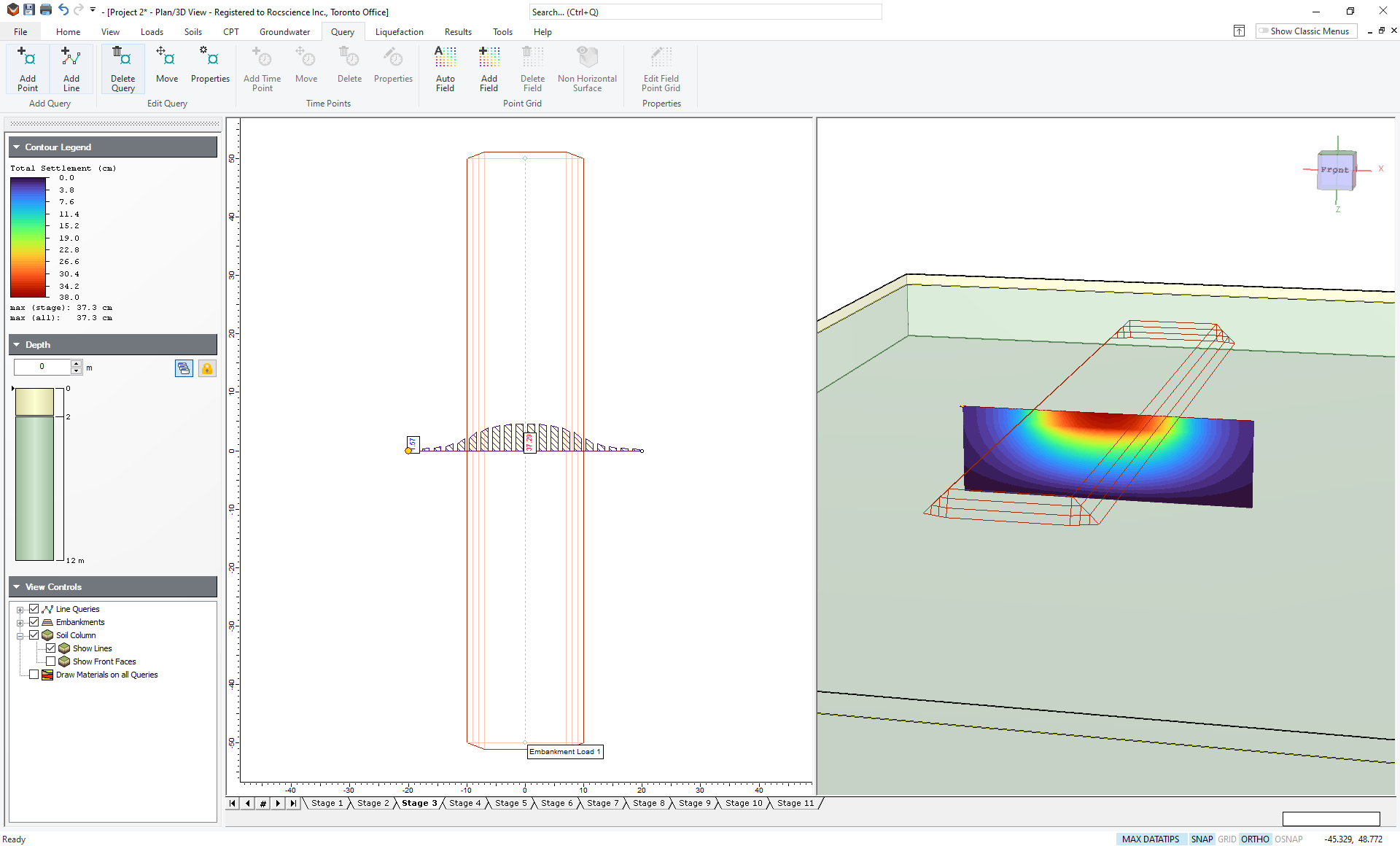 2D and 3D View of Model