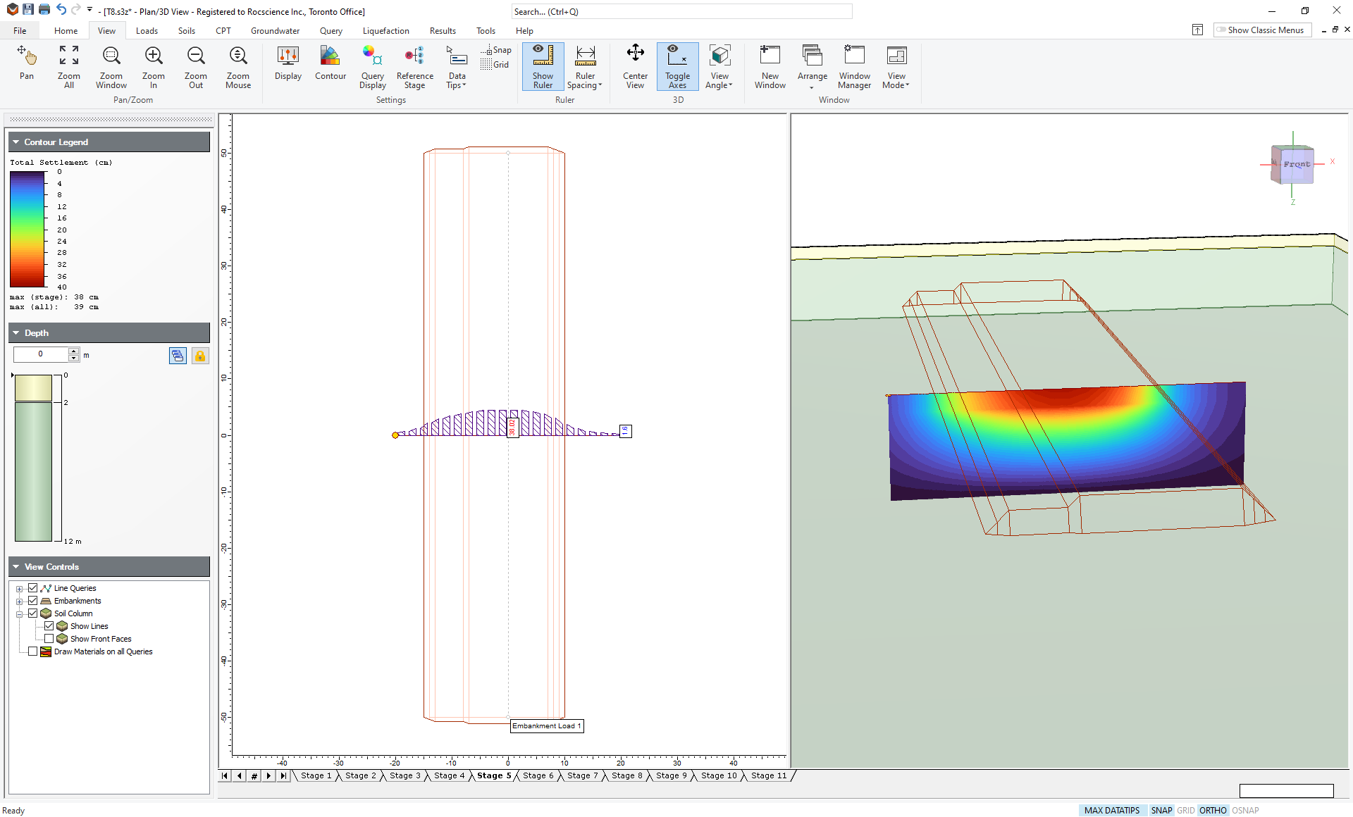 2D and 3D View of Model