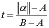 Equation for Parameter t