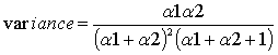 Equation for Variance for Beta Distribution