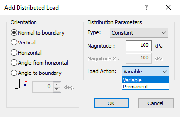 Add Distributed Load Dialog
