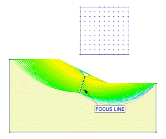 Focus Line in Grid Search Contoured Model View