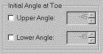Initial Angle at Toe Checkboxes