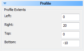 Profile Extents Input Sidebar