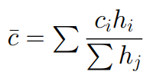 Cohesion Weighted Average Equation