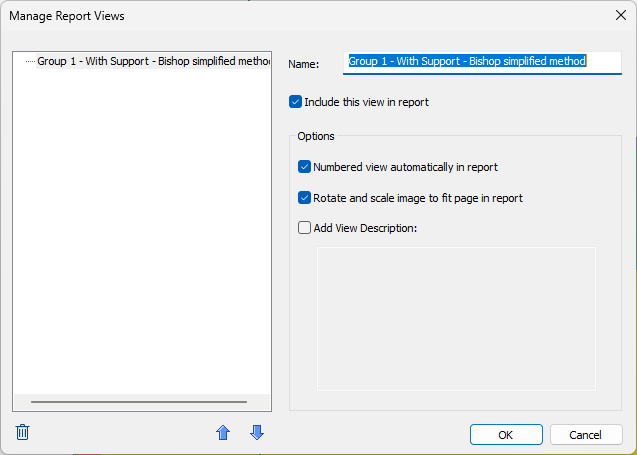 Manage Report Views Dialog