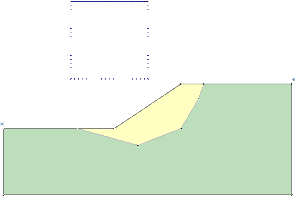 2D View of Slope of Infinite Strength Material