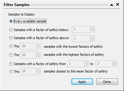 Filter Samples Dialog