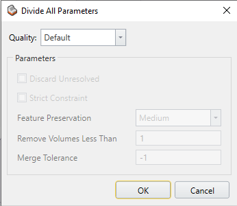 Divide All Parameters Dialog
