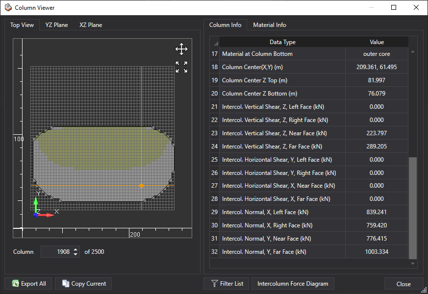 Column Viewer Dialog