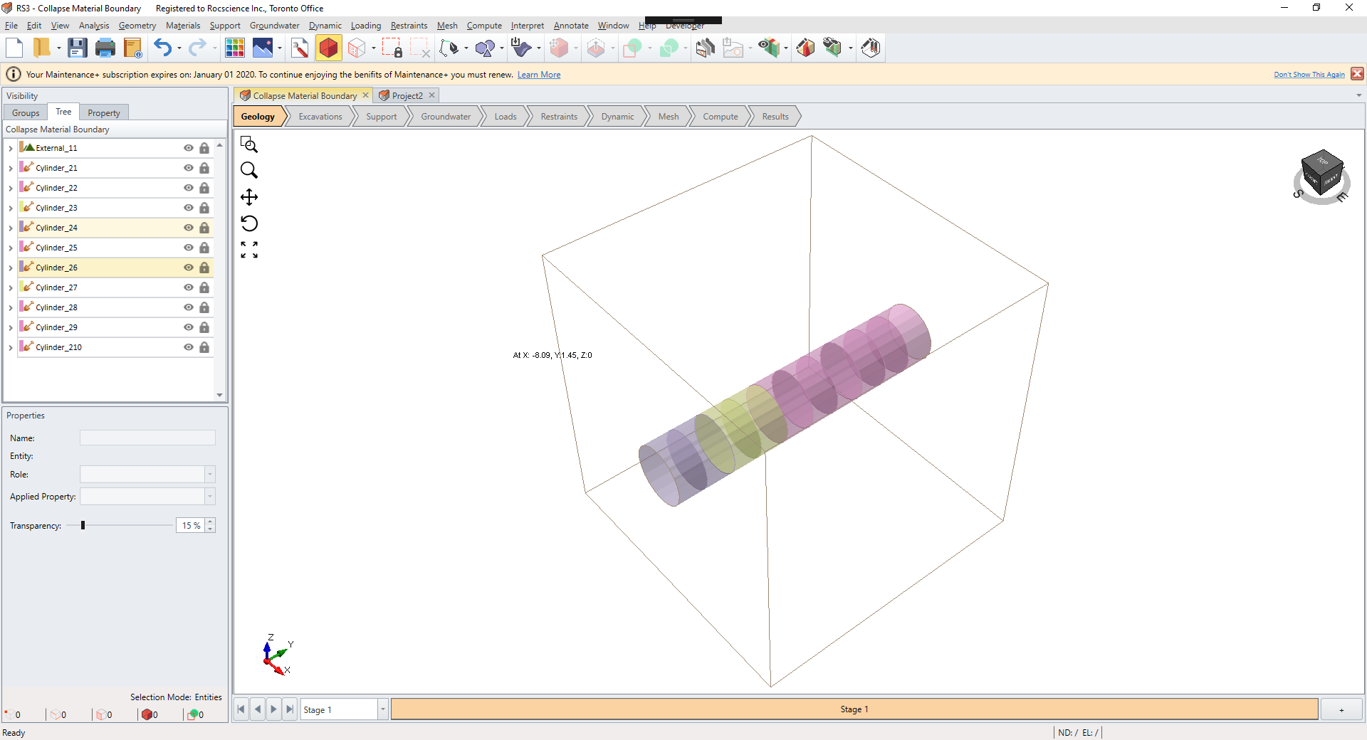 Collapse Material Boundaries Geometry Model View