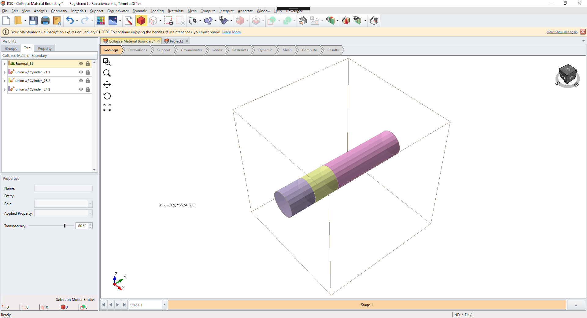 Collapse Material Boundaries Geometry Model View