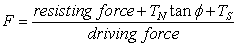 Factor of Safety Equation - Passive Support