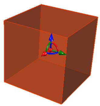 Freehand transform option used to translate and rotate a cube