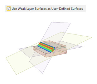 Use Weak Layer Surfaces as User Defined Surfaces Model View