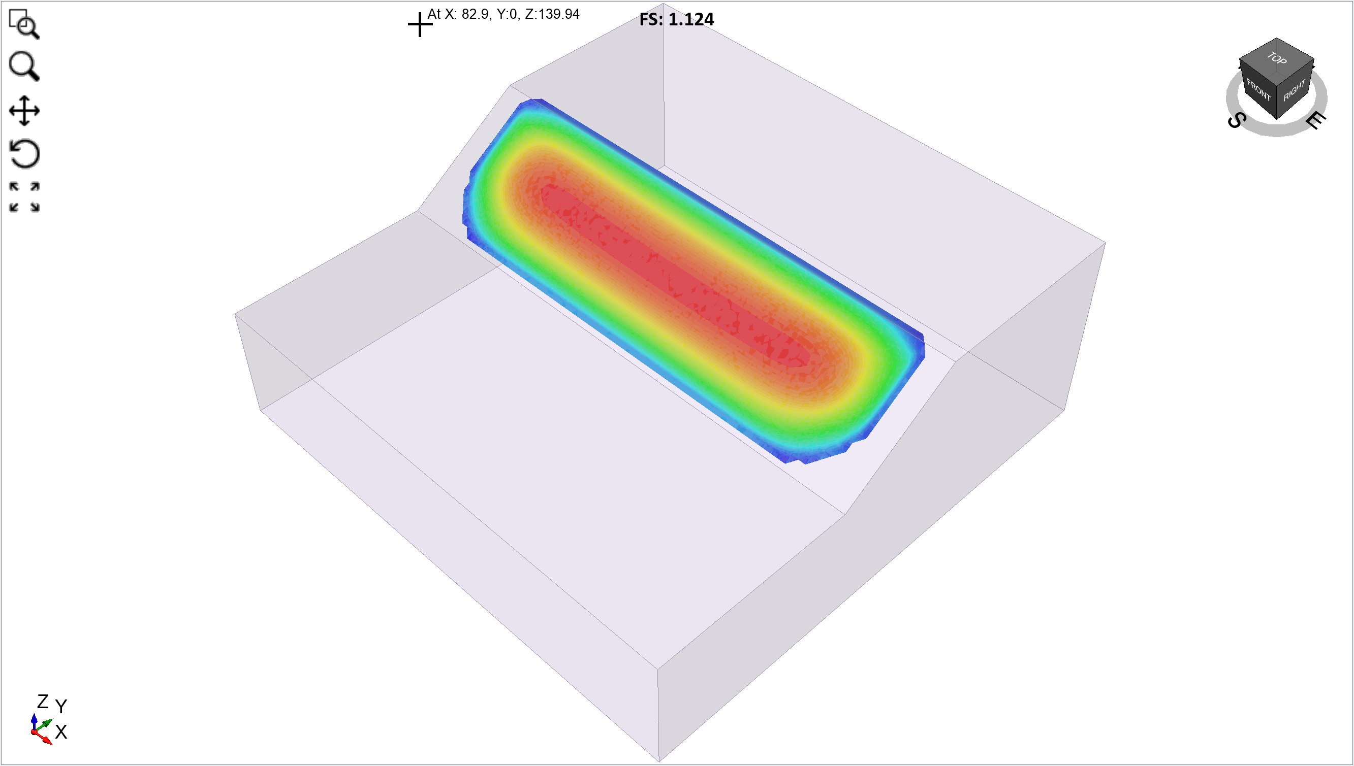 Global Minimum Slip Surface Model View