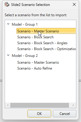 Slide2D Multi Scenario Selection