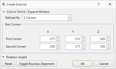 Create External Dialog