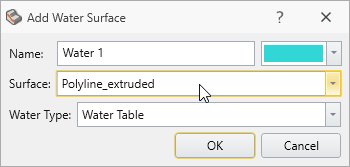 Add Water Surface Dialog
