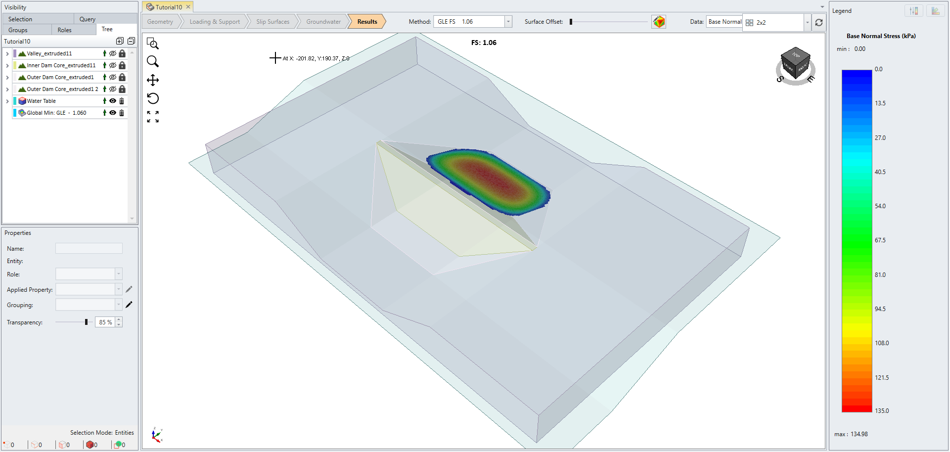 Slip Surface Contours Model View