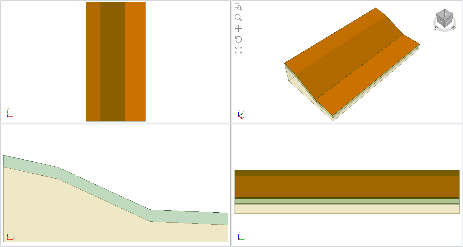 Three Upper Faces of Weak Layer Model View