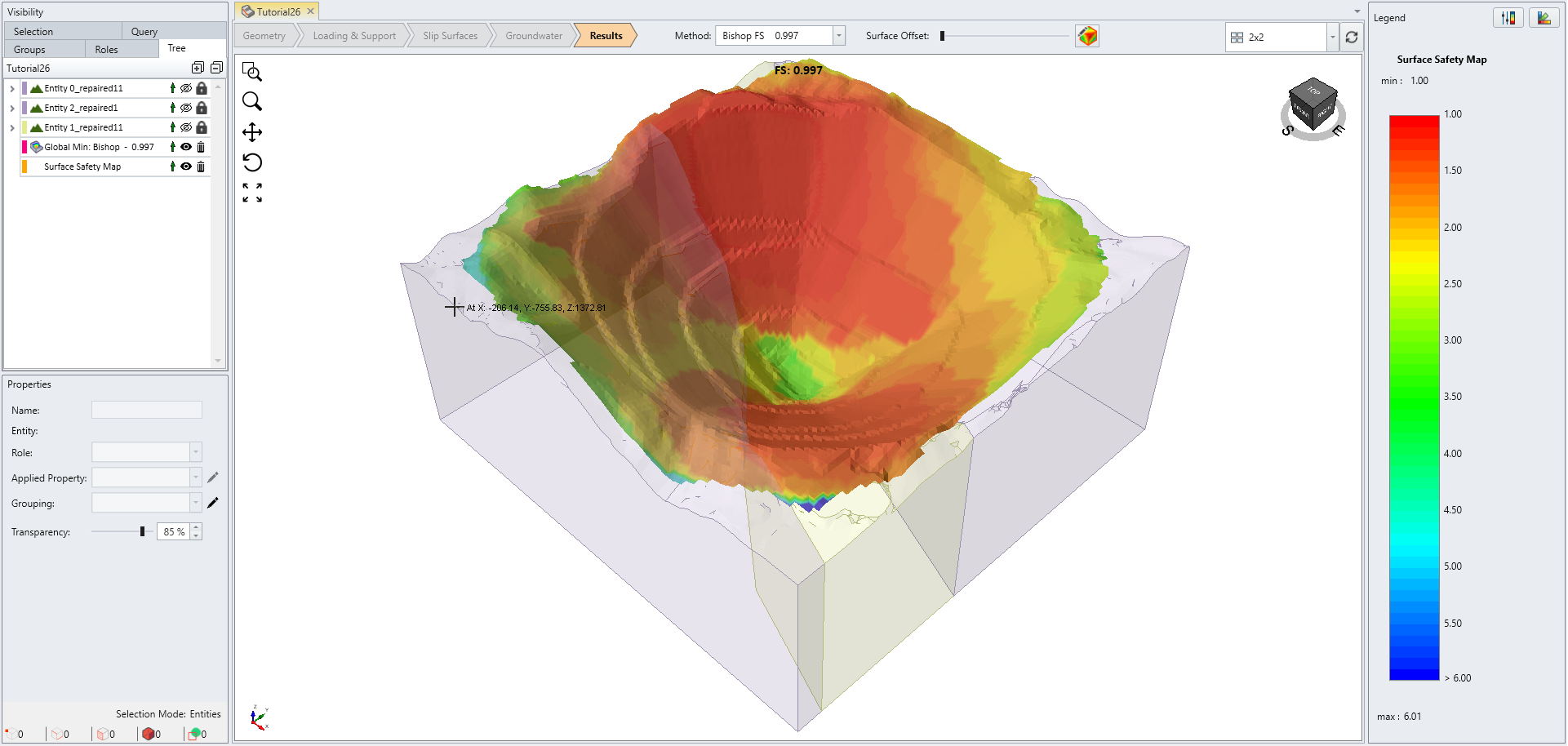 Safety Surface Map Model View