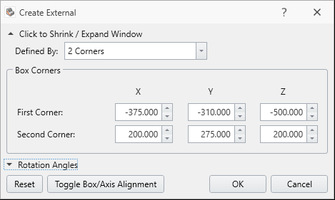 Create External Dialog