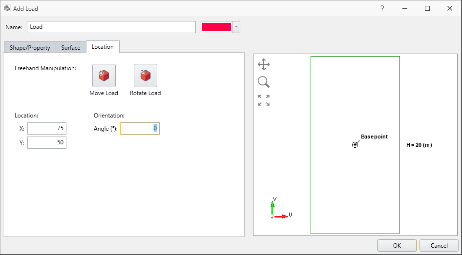 Add Load Dialog - Location Tab