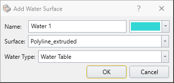 Add Water Surface Dialog