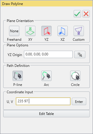 Draw Polyline Dialog