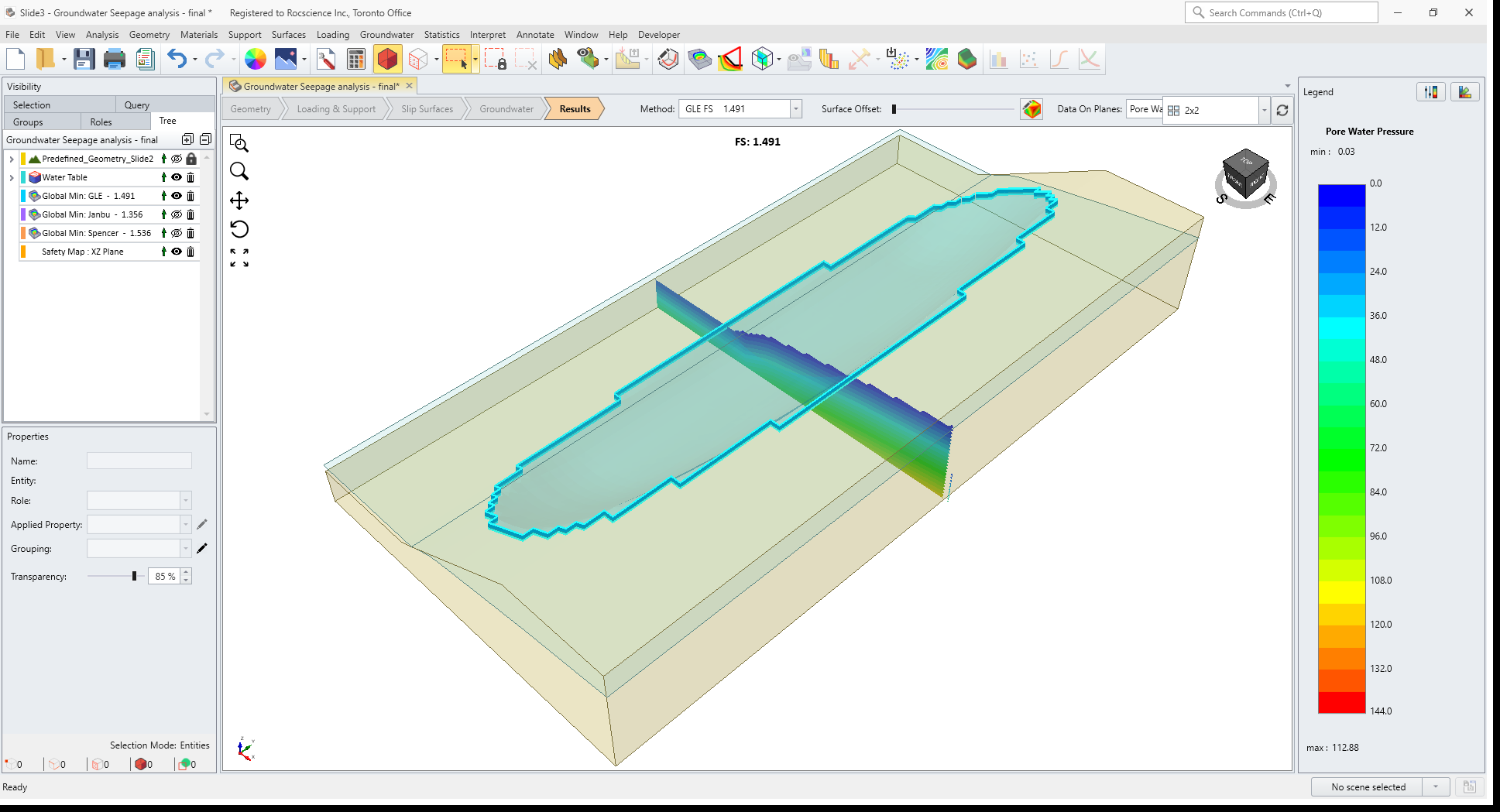 Model Tiled View with Contours