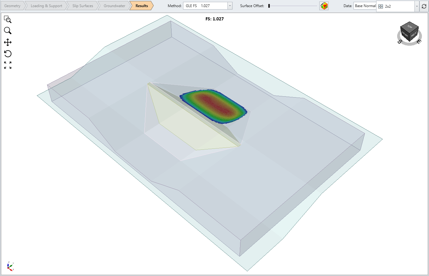 Slip Surface Contours Model View