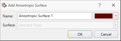 Add Anisotropic Surface Dialog