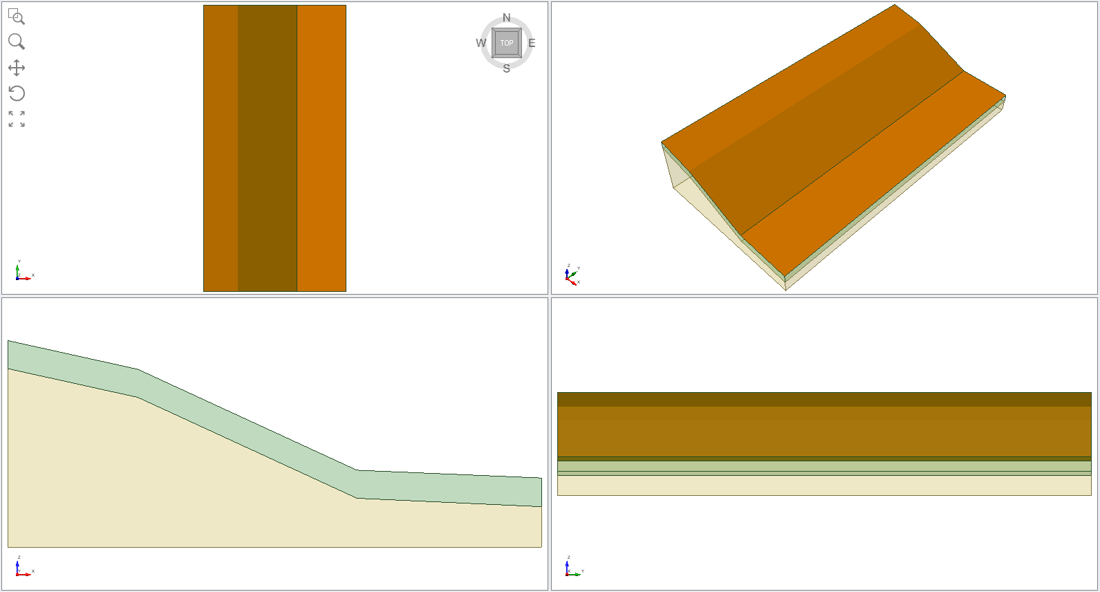 Three Upper Faces of Weak Layer Model View