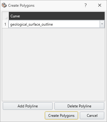 Create Polygons Dialog