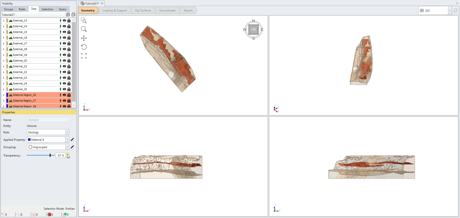 Material Region Integrity Model View