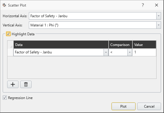 Scatter Plot Dialog