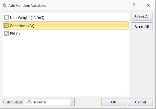 Material Statistics Dialog - Add Random Variable Prompt