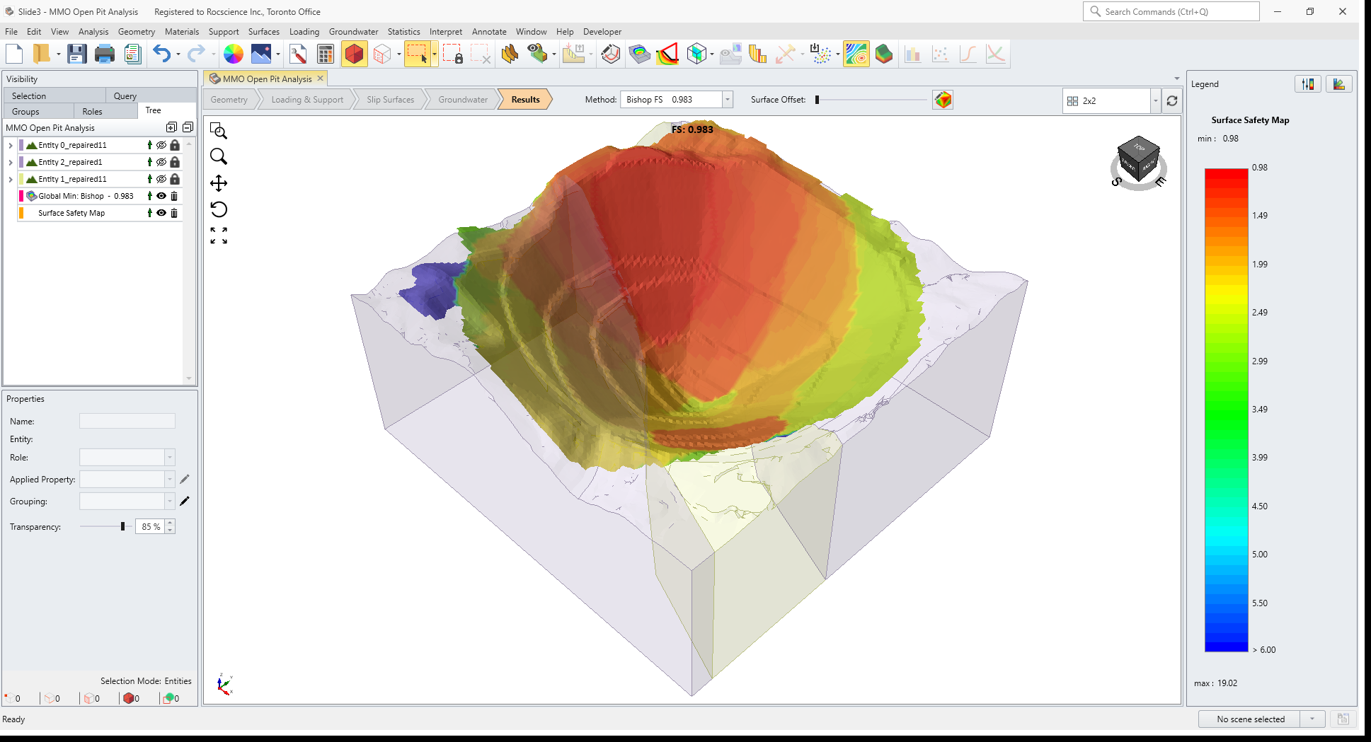 Safety Surface Map Model View