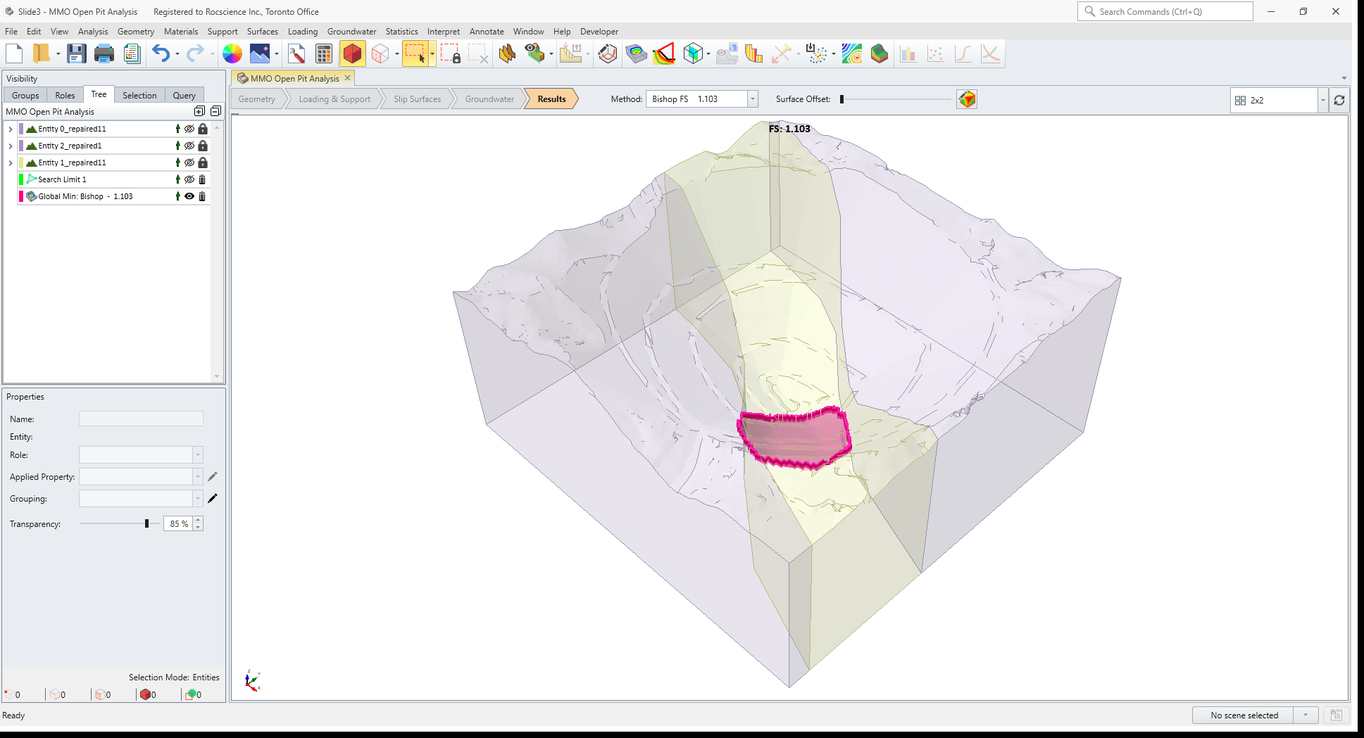 Results of Search Limit Model View