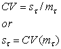 Coefficient of Variation 