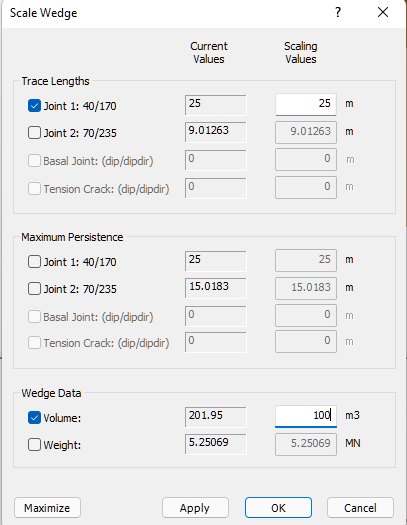 Scale Wedge dialog