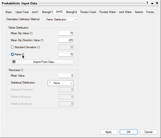 Probabilistic Input Data Joint 2 dialog