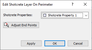 Edit Shotcrete Layer on Perimeter Dialog