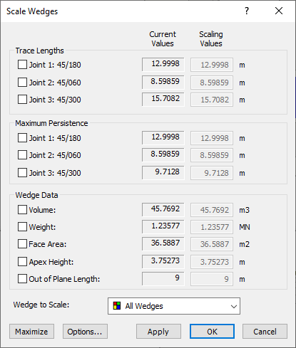 Scale Wedges Dialog