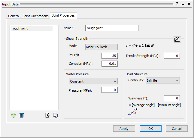 Input Data Dialog